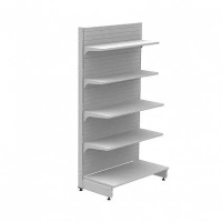 Стеллаж торговый пристенный отдельностоящий без плинтуса и с заглушкой (2250x1000x500) 5 полок