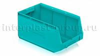 Складской лоток/контейнер для зап. частей, крепежей, бирюзовый, 500x300x250 мм