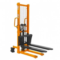 Ручной гидравлический штабелер SDJ 1516 (г/п 1.5 т, 1.6 м, раздвижные вилы 310-710 мм) SMART