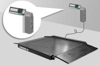 4D-LA-10/10-1000-RL с печатью этикеток - Промышленные платформенные электронные весы с пандусом с 4 датчиками
