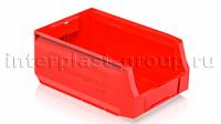 Складской лоток/контейнер для зап. частей, крепежей, красный, 350x225x150 мм