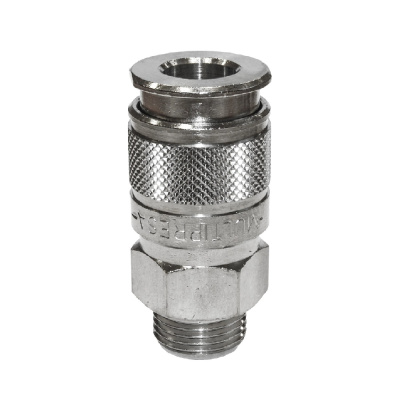 Фитинг М 3/8M AIGNEP быстроразъемная пневморозетка с наружной резьбой