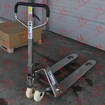 Гидравлическая тележка из нержавеющей стали OX20-Steel OXLIFT 2000 кг