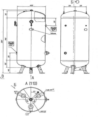 Ресивер сжатого воздуха Ремеза РВ.900.10.00