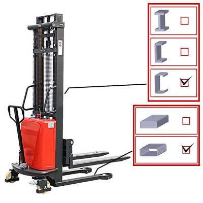 Штабелер с электроподъемом SES 1025 OXLIFT 2500 мм 1000 кг