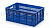 Ящик для молока, мяса, овощей и фруктов большая перфорация дно сплошное синий