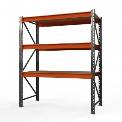 Стеллаж металлический Оптима, 3500x1250x785 мм. Полки: 3 шт. фанера
