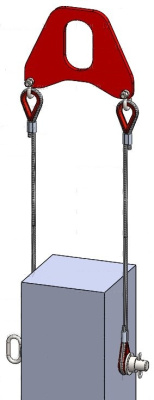 Траверса для монтажа колонн за верхнее отверстие Бара