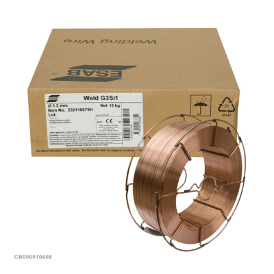 Проволока омедненная ESAB Weld G3Si1 ⌀ 1,2 мм (кассета 15 кг)